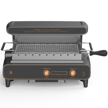 利仁(liven)多功能自动旋转烧烤机家用电烧烤炉韩式烤肉锅无烟不粘电