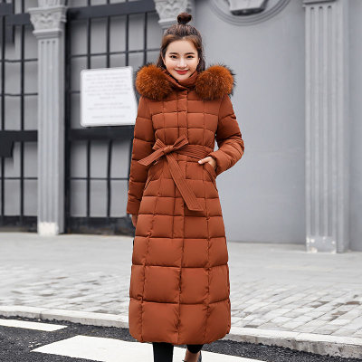 2018新款棉衣女中长款韩版时尚加厚外套棉袄过膝羽绒棉服冬季女装(焦糖色 M) 2018新款棉衣女中长款韩版时尚加厚外套棉袄过膝羽绒棉服冬季女装(焦糖色 M)