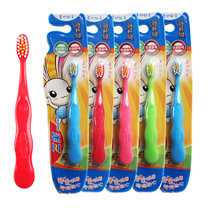 三笑快乐兔快乐小天才儿童牙刷5支装 2岁以上颜色随机