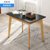 匠林家私北欧实木餐桌椅组合家用长方形饭桌现代简约小户型餐桌子(黑色 100cm)