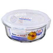 LOCK&LOCK/乐扣乐扣 格拉斯饭盒 微波炉专用圆形玻璃保鲜碗