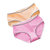 【2条装】安奈唯棉质女士内裤 中腰透气纯色简约中腰纯色内裤女(肤色+粉红 XL)