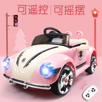 儿童玩具车电动车四轮小汽车充电可坐人遥控车小女孩宝宝1-3-6岁(红色)