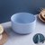 小麦秸秆燕麦早餐碗带勺子家用小碗单个塑料碗儿童汤饭碗餐具套装(小麦碗-蓝色 带勺子)