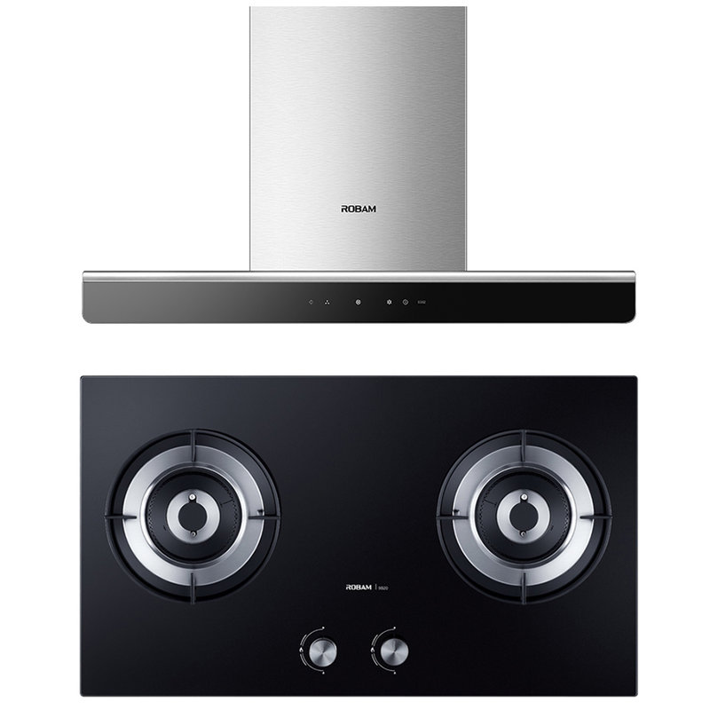 老板(robam) cxw-200-8332 jzy-9b20s 欧式 钢化玻璃 嵌入式 烟灶套餐