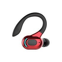 新款F8单耳挂耳式蓝牙耳机跑步运动商务耳塞入耳式立体声耳机(红色 F8蓝牙耳机)