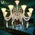 汉斯威诺 欧式水晶吊灯餐厅客厅卧室蜡烛香槟花朵简约温馨吊顶灯HS701010(8头(带光源))