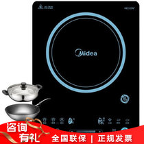 美的（Midea）电磁炉C22-RH2275 家用2200W大功率 匀火触摸爆炒火锅炉 配汤锅+炒锅