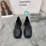 SUNTEK厚底黑色小众设计马丁靴女鞋子2021年新款英伦风网红韩国小短靴女(36 黑色加绒9077-1)