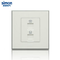 西蒙（Simon) 开关插座56C系列电话加电脑网线插座面板V55229T