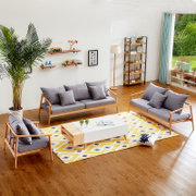 香河家具城沙发小户型实木沙发 现代简约懒人沙发 布艺沙发 禅意沙发(颜色备注 单人位)