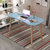 TIMI天米 北欧简约学习桌椅 家用办公桌 现代台式桌 家用电脑桌(蓝色 书桌+白色椅子)