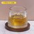 玻璃杯旋转威士忌酒杯洋酒杯子家用创意鸡尾酒啤酒杯陀螺水杯套装(十字纹杯1只装+底座❤升级加厚)
