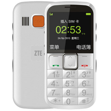 中兴（ZTE）L530G 白色 移动/联通2G 老人手机