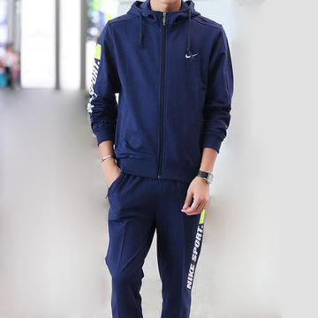 耐克 男士运动服 长袖运动套装 2689(深蓝色 xxl)