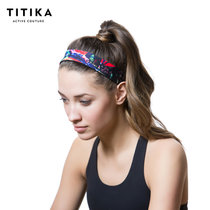 TITIKA瑜伽运动发带速干弹性吸汗头带正反双色女宽窄边吸汗跑步头(随机 女士)