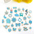 30款白色套装滴油合金挂件手工制作手链手机壳diy材料包饰品配件(蓝色滴油30款-HK552)