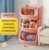儿童玩具收纳架书本置物柜家用书架绘本架零食多层置物架 俏丽粉3层JMQ-360