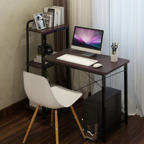 匠林家私电脑桌书架组合书桌办公桌(黑胡桃 107cm)