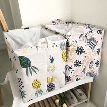收纳袋衣服家用被子收纳搬家袋脏衣服筐大号储物箱防潮学生整理袋(买一送一【菠萝+粉叶】超大号100 默认版本)