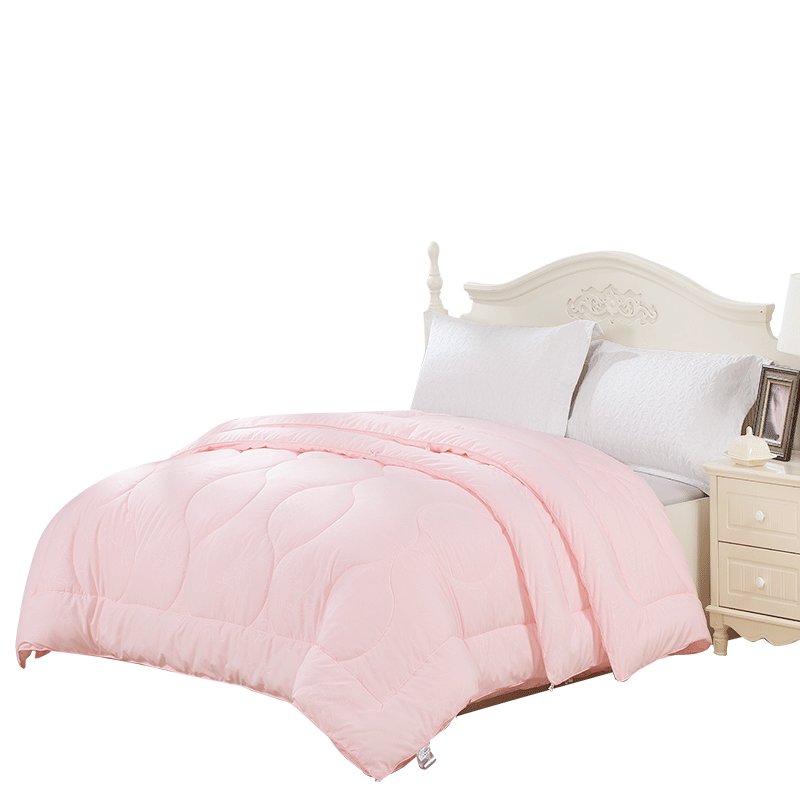 水星家纺双人子母春秋四季纤维冬被粉色200230cm国美超市甄选