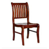 多美汇 实木椅子会议办公椅实木七条椅红胡桃色(图片色 默认)