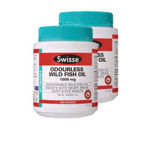 Swisse瑞思 无味深海鱼油软胶囊1000MG 500粒保健品(2瓶)