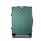 铝框旅行箱行李箱小型铝框20拉杆箱万向轮24女男学生26密码皮箱子深林绿(森林绿 20寸)