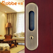 卡贝门锁移门锁欧式卧室卫生间推拉房门锁通用型木门锁(青古铜)