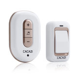 CACAZI卡佳斯 X8一拖一 防水自发电门铃无线家用不用电池智能远距离电子遥控 呼叫器(金色)