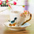 瑾瑜御瓷景德镇陶瓷杯子 个性创意孔雀杯 水杯咖啡杯牛奶杯珐琅杯(喜鹊——个性珐琅彩咖啡杯)