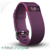 Fitbit Charge HR 智能手环 运动手环智能手表心率蓝牙腕带健身跑步无线计步器睡眠 苹果华为小米手机平板通用(紫色 S小号（13.9-17cm）)