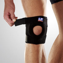 LP788膝盖护具开孔透气护膝户外登山慢跑健身网排足篮羽毛球运动护膝(黑色)