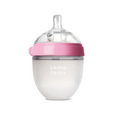 可么多么新生儿宽口径硅胶奶瓶配奶嘴150ml（粉色）防摔奶瓶 韩国原装进口