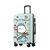 行李箱ins网红新款小型拉杆箱女20寸可爱涂鸦(自由猫青绿色802 24寸)