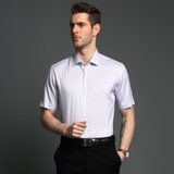 雅戈尔桑蚕丝免烫短袖衬衫男士商务正装方领透气半袖YSTS12546(紫罗兰 38)