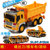 鸭小贱 大号儿童玩具工程车模型惯性汽车挖土机翻斗车挖掘机大卡车9923(自卸车)