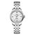 天梭女表（TISSOT）瑞士手表 力洛克系列时尚日历全自动机械表钢带女士腕表T41.1.183.33(白盘罗马)