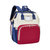 TP妈咪双肩包多功能折叠式防泼水外出母婴包尿布包双肩背包TP2031(红米蓝)