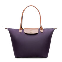 Longchamp珑骧 女士浆果紫色尼龙长柄中号购物袋 1899089645绛紫色 时尚百搭
