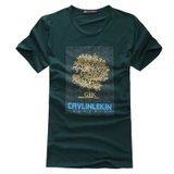 EAIBOSSCAN 春装休闲时尚短袖T恤 T130028(绿色 M)