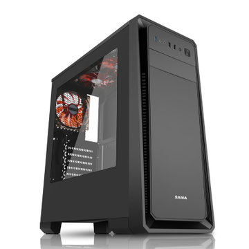 先马(sama)塞恩1 台式电脑机箱 大侧透/205mm宽大箱体/独立电源仓