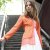 花之印记OSA2012秋装新款韩版女装OL修身翻领长袖开衫外套W23532橙红色 M
