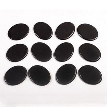 mt黑色玄武岩中号扁椭圆形暖石12件套