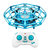 UFO感应飞行器遥控飞机无人机男孩玩具小型智能悬浮飞碟儿童玩具(V3（炫蓝色）带遥控可室外玩 一个机身两个电池)