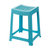 茶花塑料凳子家用厚成人条纹高凳浴室防滑餐桌凳方椅46CM高(蓝色 10只装)