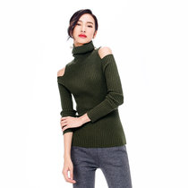 【娅丽达】上衣 毛衣 F8917精美时尚 弹性十足 显瘦修身(绿色 XL)