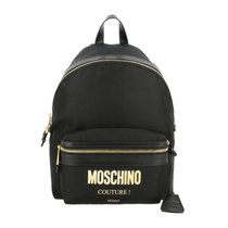 Moschino莫斯奇诺黑色女士双肩包7B7610-8205-1555黑色 时尚百搭