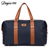 丹爵新款时尚休闲行李袋 大容量手提包 撞色牛津布防水包 商务短途出差旅行包 D8072-1(蓝色)