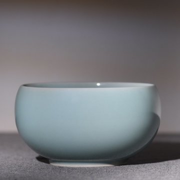 龙泉青瓷陶瓷汝窑茶洗大号笔洗笔缸功夫茶具茶道配件特大家用小号明